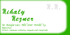 mihaly mezner business card